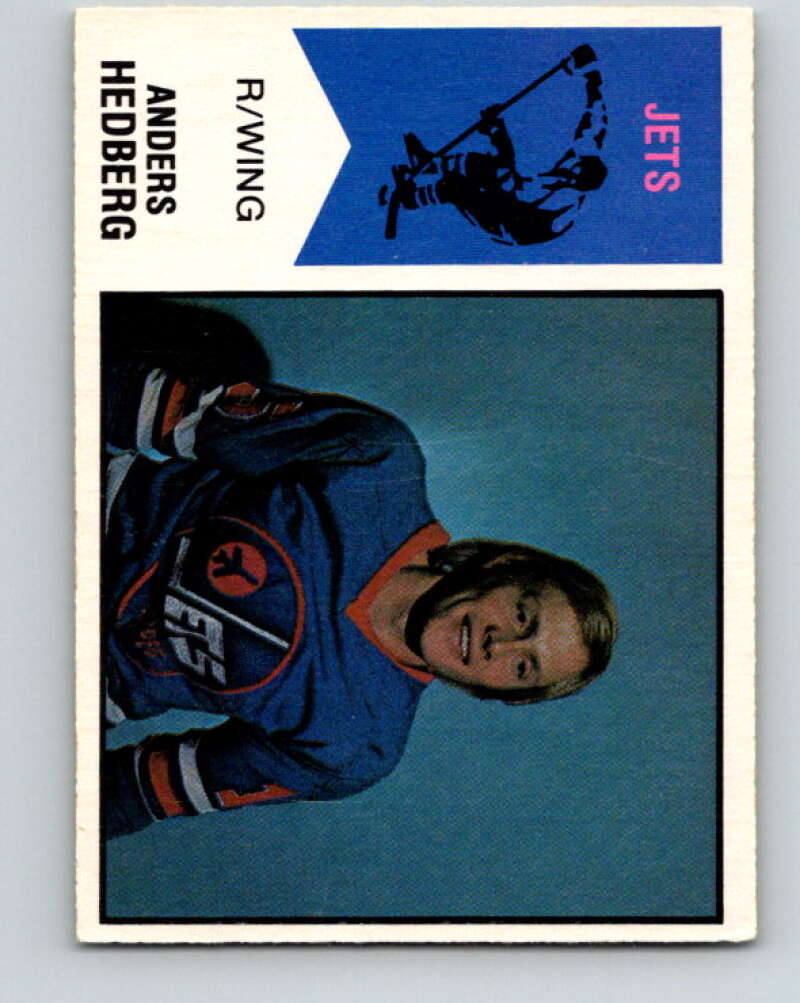 1974-75 WHA O-Pee-Chee #17 Anders Hedberg RC Rookie Jets V7048