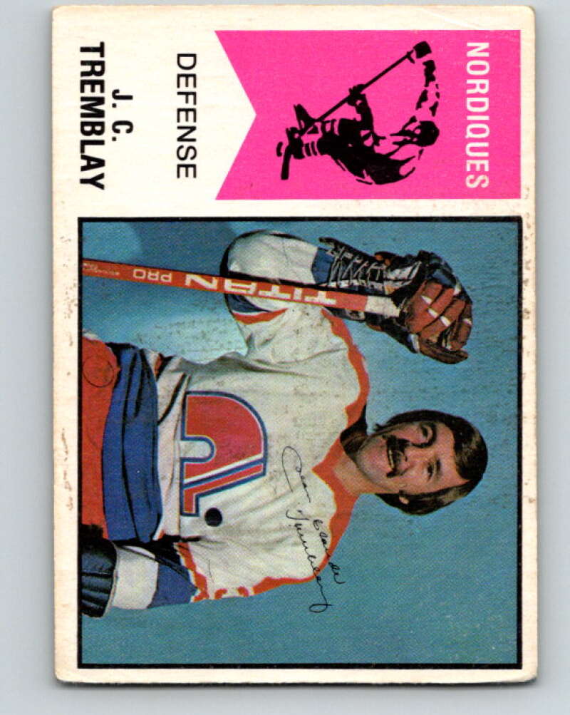 1974-75 WHA O-Pee-Chee #18 J.C. Tremblay Quebec Nordiques V7054