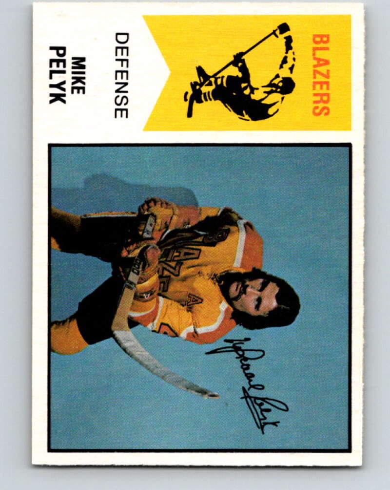 1974-75 WHA O-Pee-Chee #19 Mike Pelyk Vancouver Blazers V7056