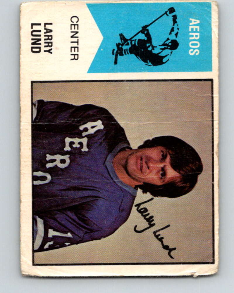 1974-75 WHA O-Pee-Chee #22 Larry Lund RC Rookie Houston Aeros V7067