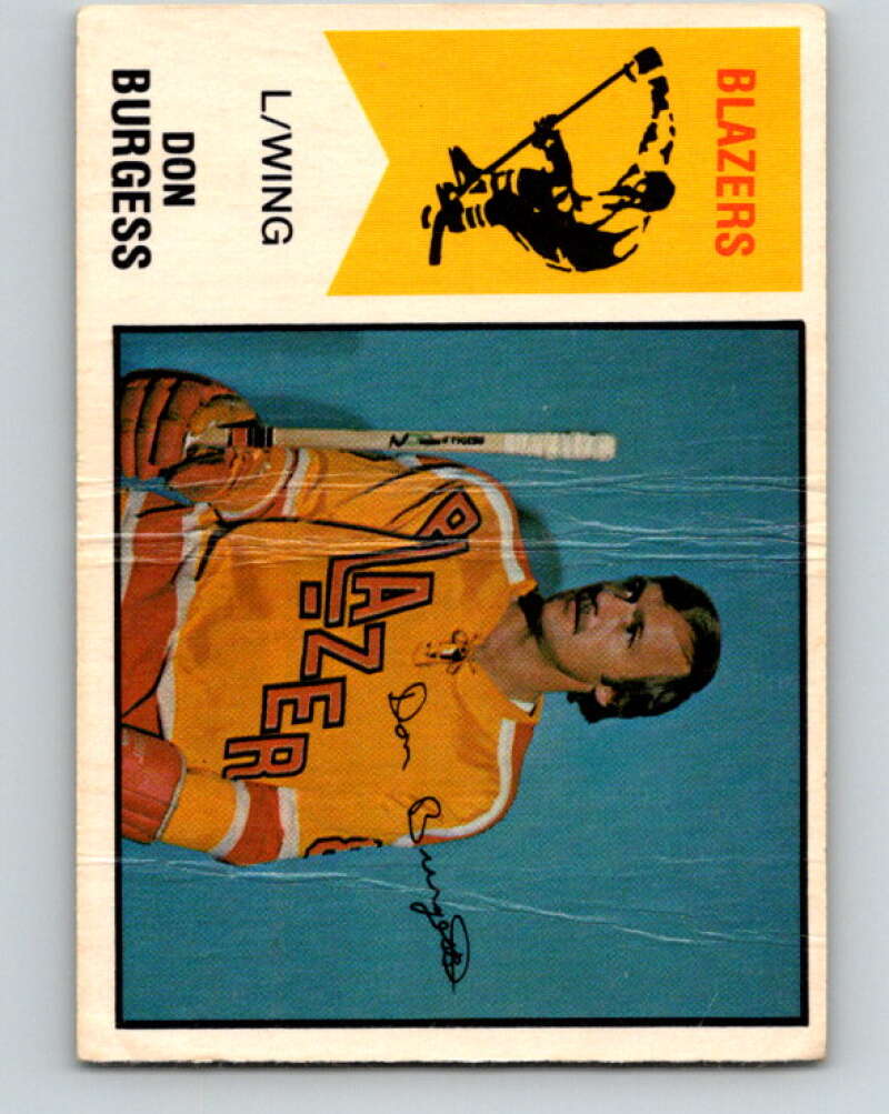 1974-75 WHA O-Pee-Chee #32 Don Burgess RC Rookie Vancouver Blazers V7086