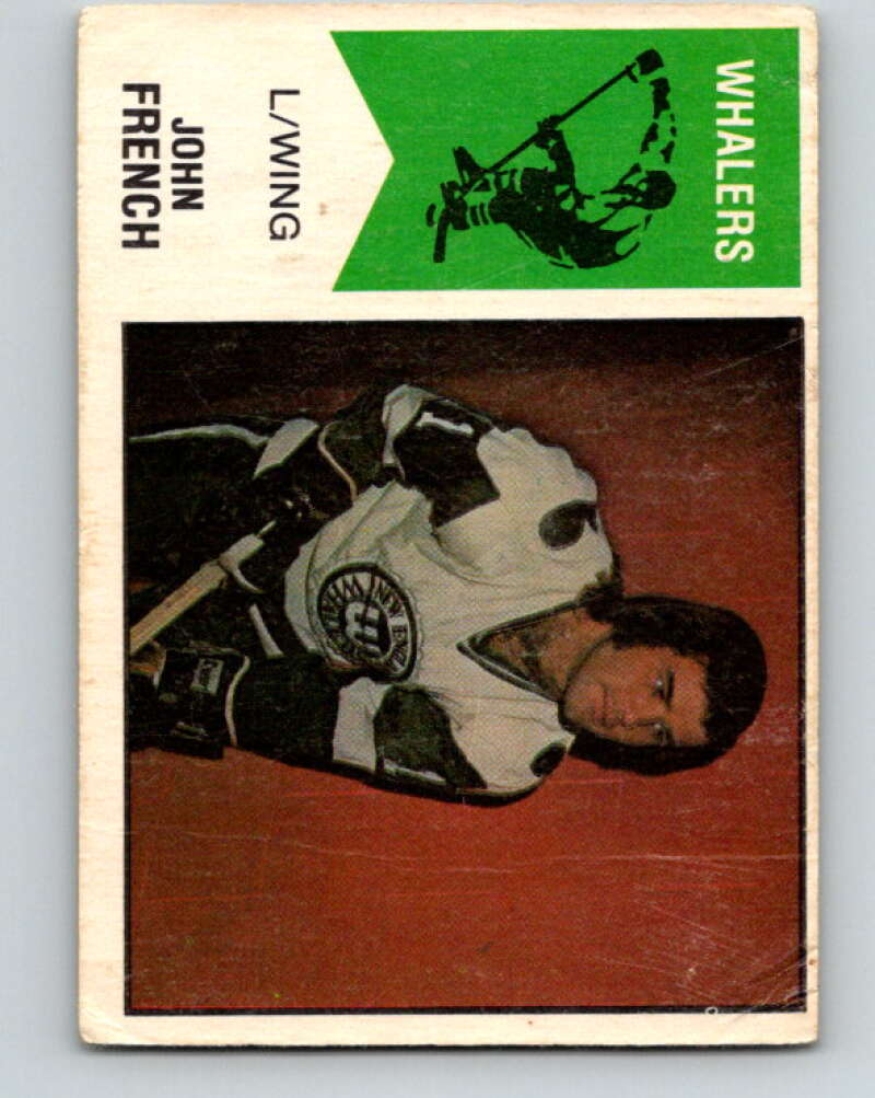 1974-75 WHA O-Pee-Chee #33 John French RC Rookie Whalers V7087