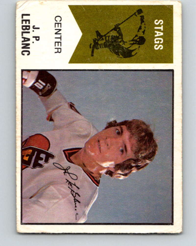 1974-75 WHA O-Pee-Chee #36 Jean-Paul LeBlanc RC Rookie Stags V7095