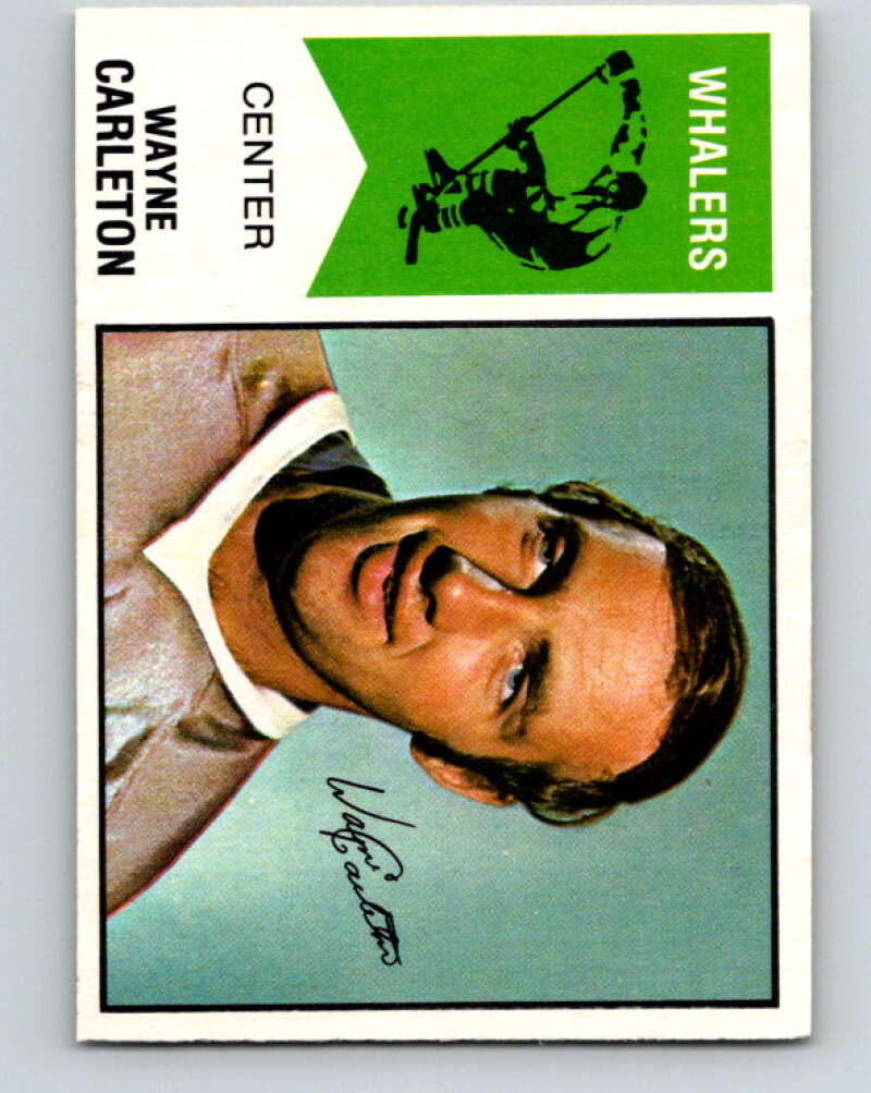 1974-75 WHA O-Pee-Chee #45 Wayne Carleton New England Whalers V7112
