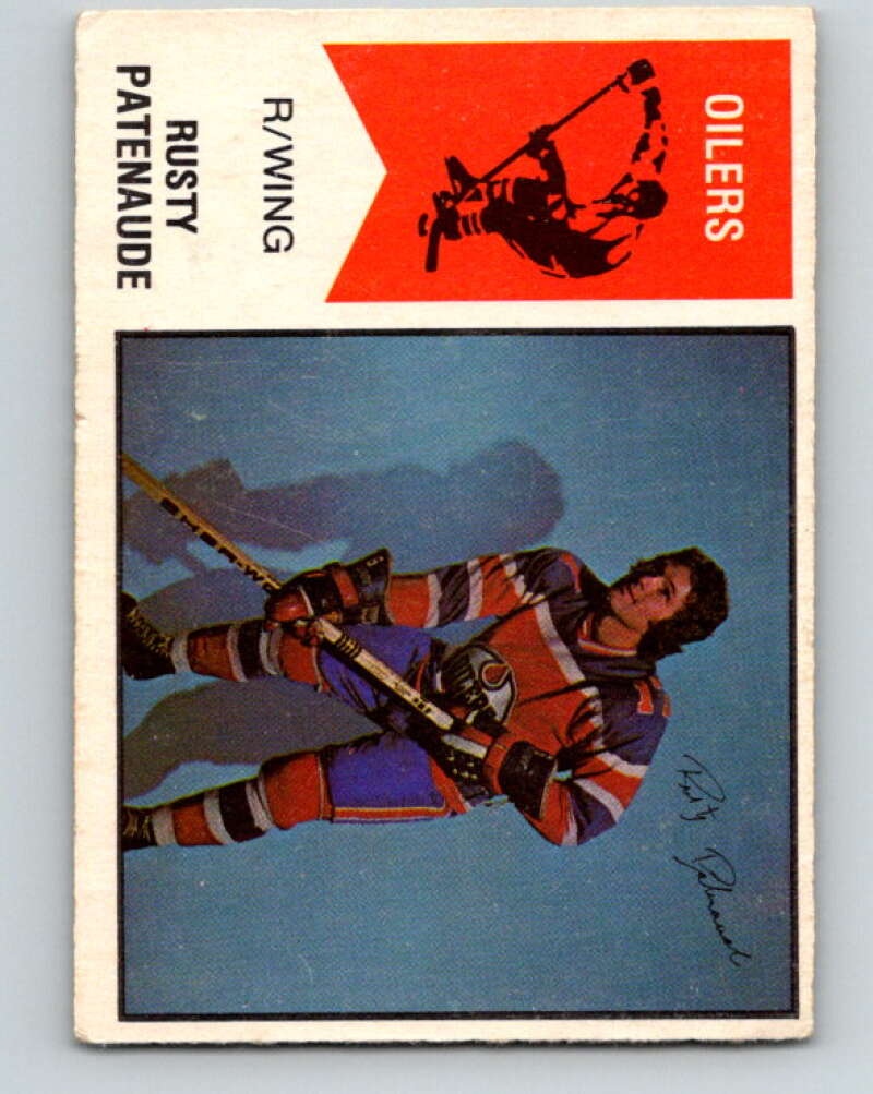 1974-75 WHA O-Pee-Chee #51 Rusty Patenaude RC Rookie Edmonton Oilers V7123