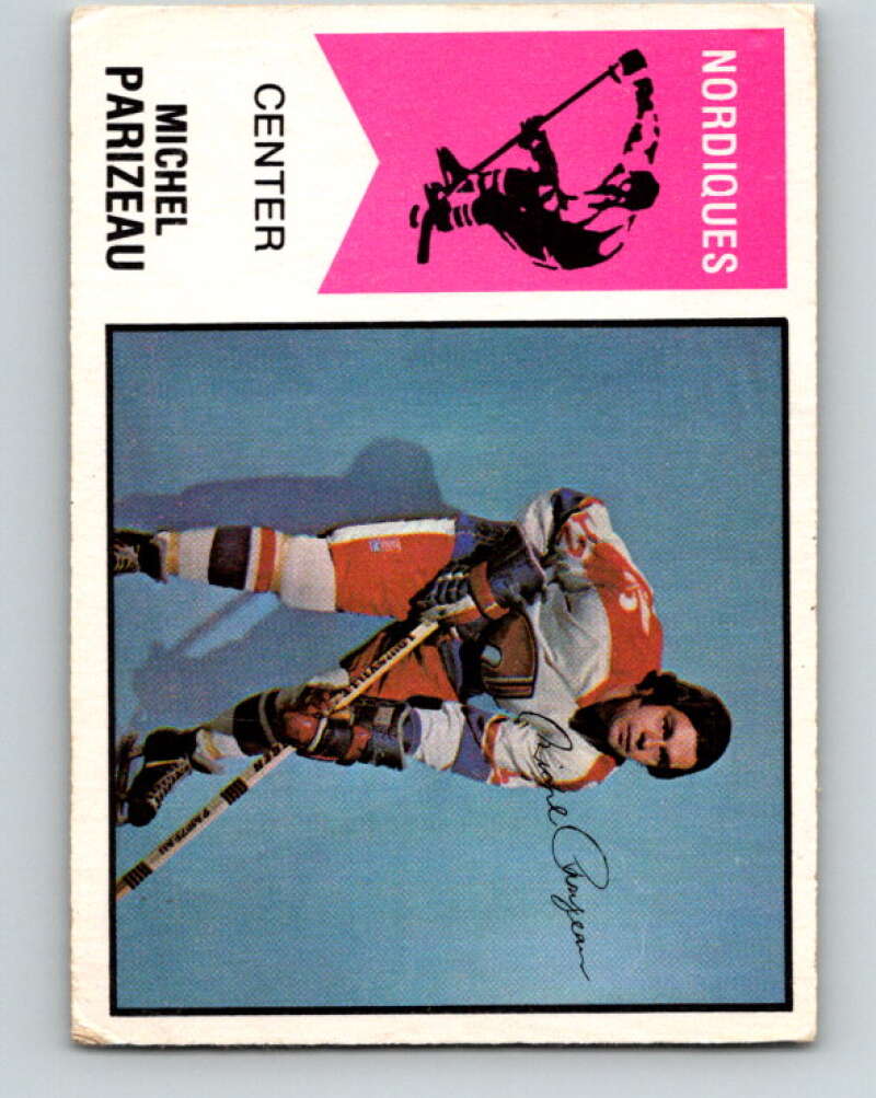 1974-75 WHA O-Pee-Chee #52 Michel Parizeau Quebec Nordiques V7125