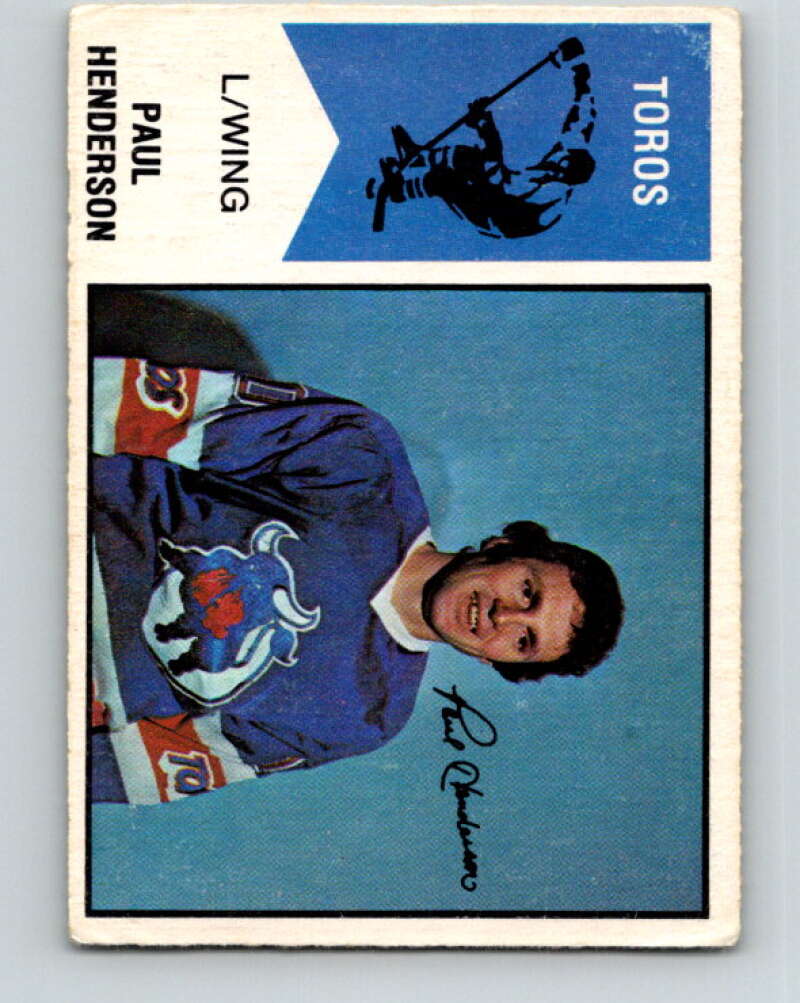 1974-75 WHA O-Pee-Chee #57 Paul Henderson Toronto Toros V7135