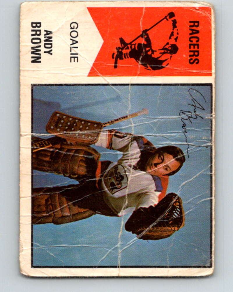 1974-75 WHA O-Pee-Chee #58 Andy Brown RC Rookie Racers V7136