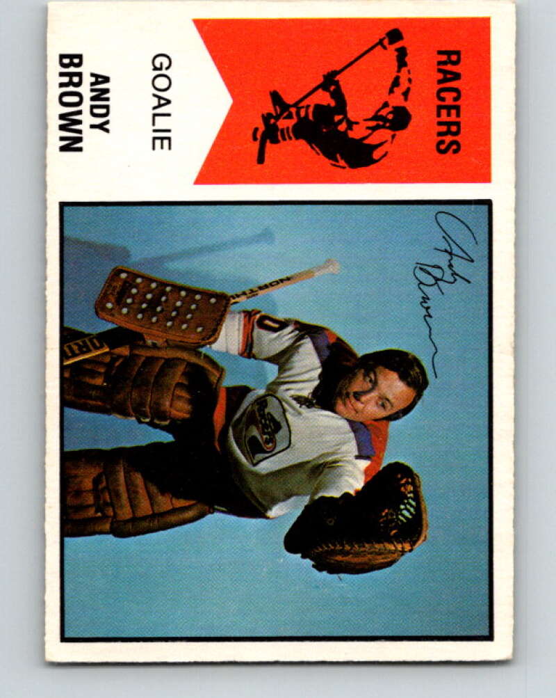 1974-75 WHA O-Pee-Chee #58 Andy Brown RC Rookie Racers V7137