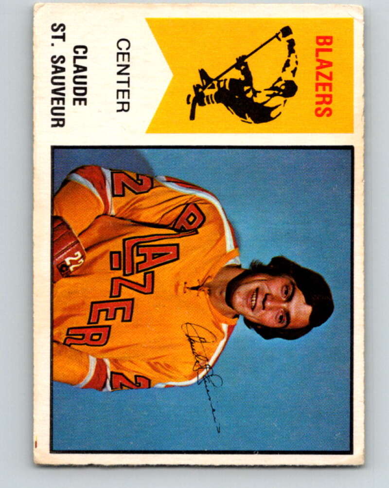 1974-75 WHA O-Pee-Chee #62 Claude St. Sauveur RC Rookie Blazers V7143