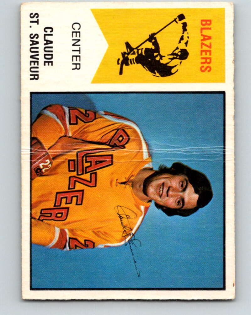 1974-75 WHA O-Pee-Chee #62 Claude St. Sauveur RC Rookie Blazers V7144