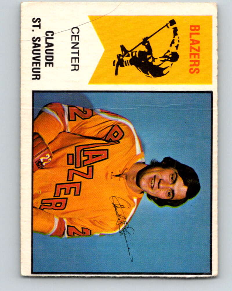 1974-75 WHA O-Pee-Chee #62 Claude St. Sauveur RC Rookie Blazers V7145