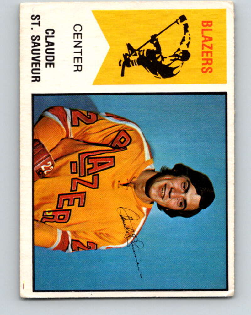 1974-75 WHA O-Pee-Chee #62 Claude St. Sauveur RC Rookie Blazers V7147