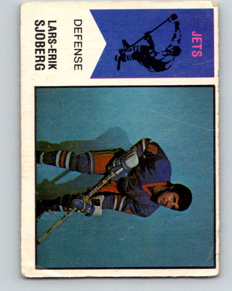 1974-75 WHA O-Pee-Chee #66 Lars-Erik Sjoberg RC Rookie Winnipeg Jets V7154