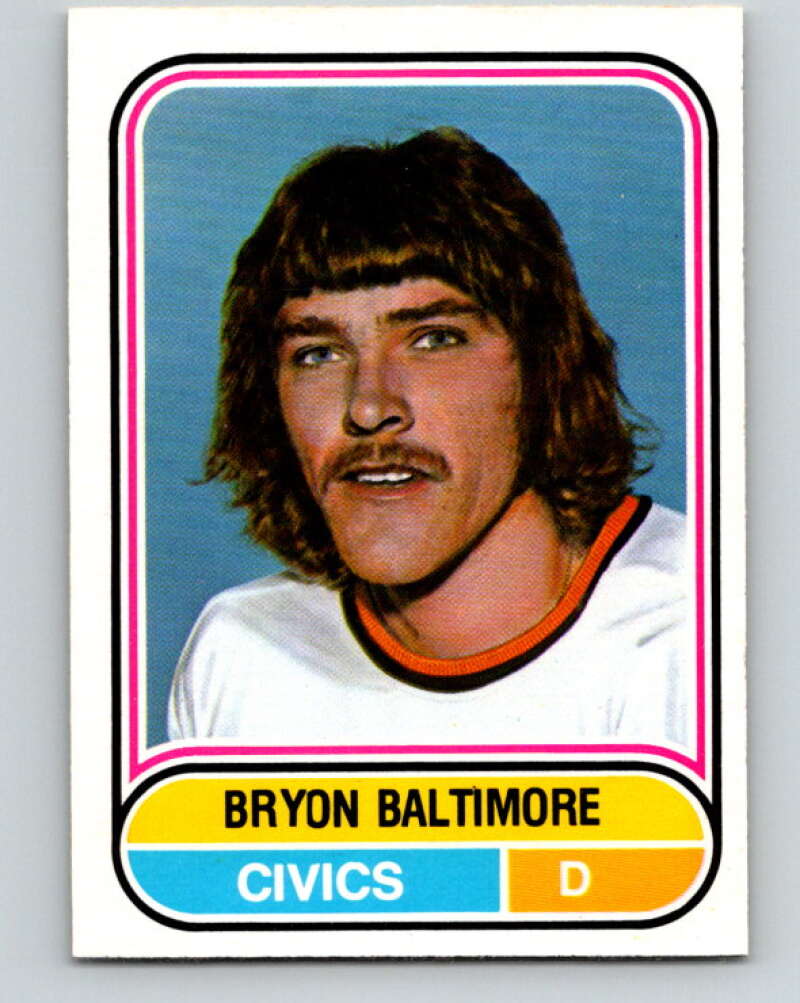 1975-76 WHA O-Pee-Chee #9 Bryon Baltimore RC Rookie Ottawa Civics V7165