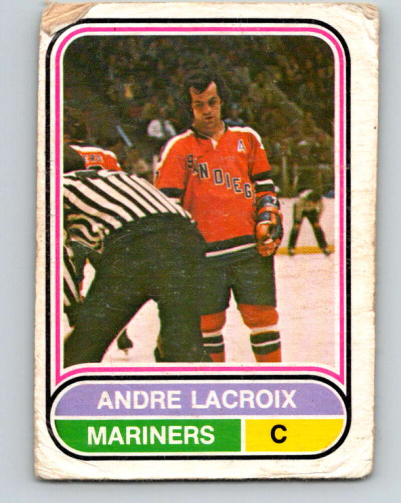 1975-76 WHA O-Pee-Chee #10 Andre Lacroix San Diego Mariners V7170