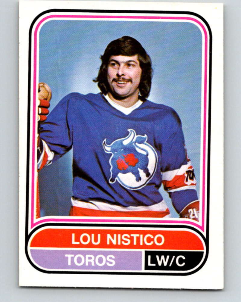 1975-76 WHA O-Pee-Chee #13 Lou Nistico RC Rookie Toronto Toros V7174
