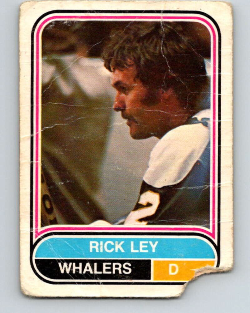 1975-76 WHA O-Pee-Chee #14 Rick Ley New England Whalers V7176