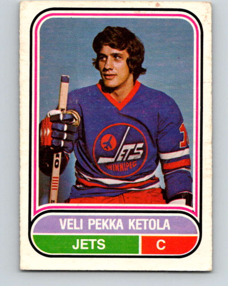 1975-76 WHA O-Pee-Chee #15 Veli-Pekka Ketola RC Rookie Winnipeg Jets V7178