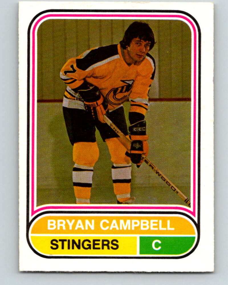 1975-76 WHA O-Pee-Chee #31 Bryan Campbell Cincinnati Stingers V7205