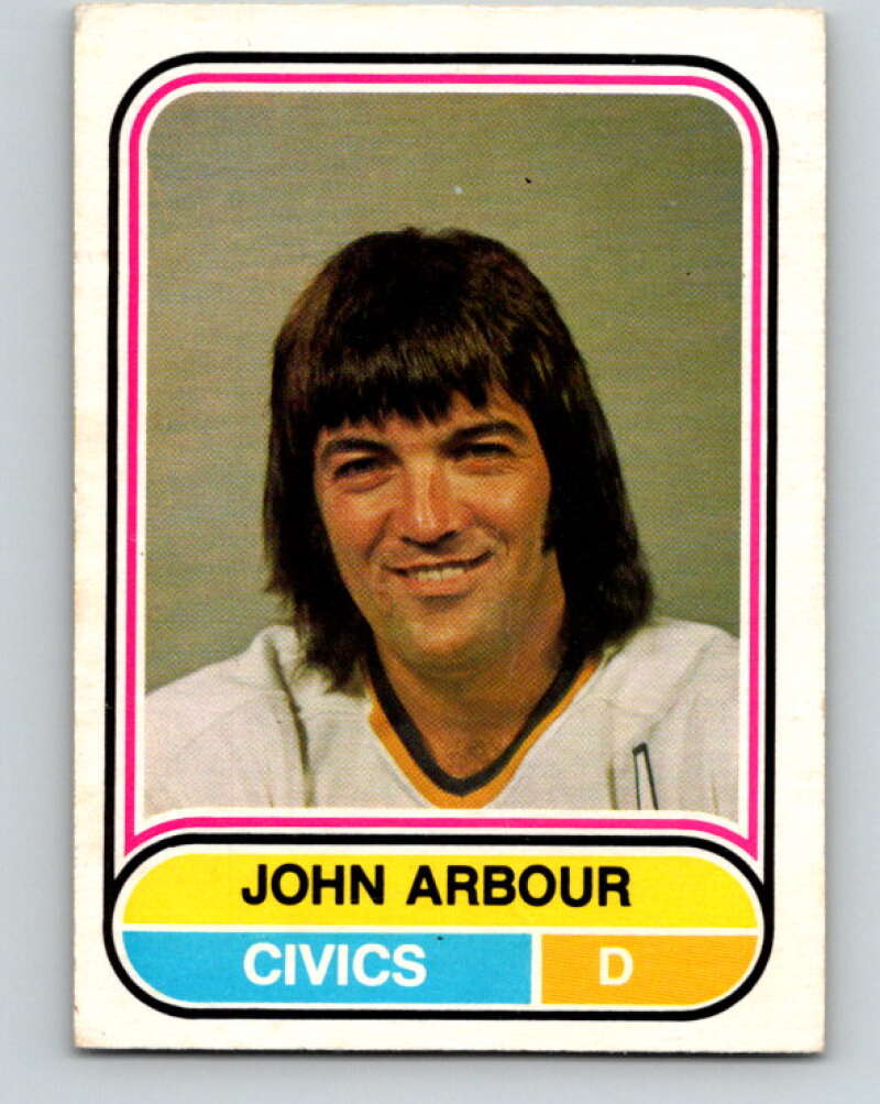 1975-76 WHA O-Pee-Chee #54 John Arbour Ottawa Civics V7231