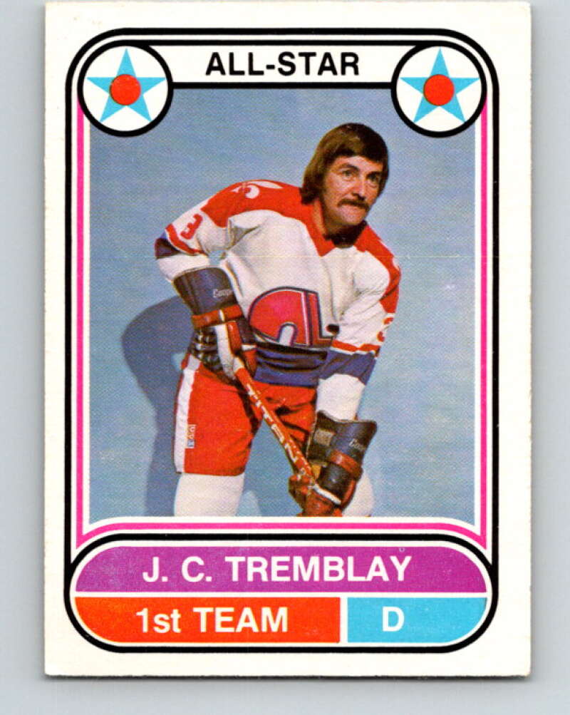 1975-76 WHA O-Pee-Chee #62 J.C. Tremblay AS Quebec Nordiques V7243