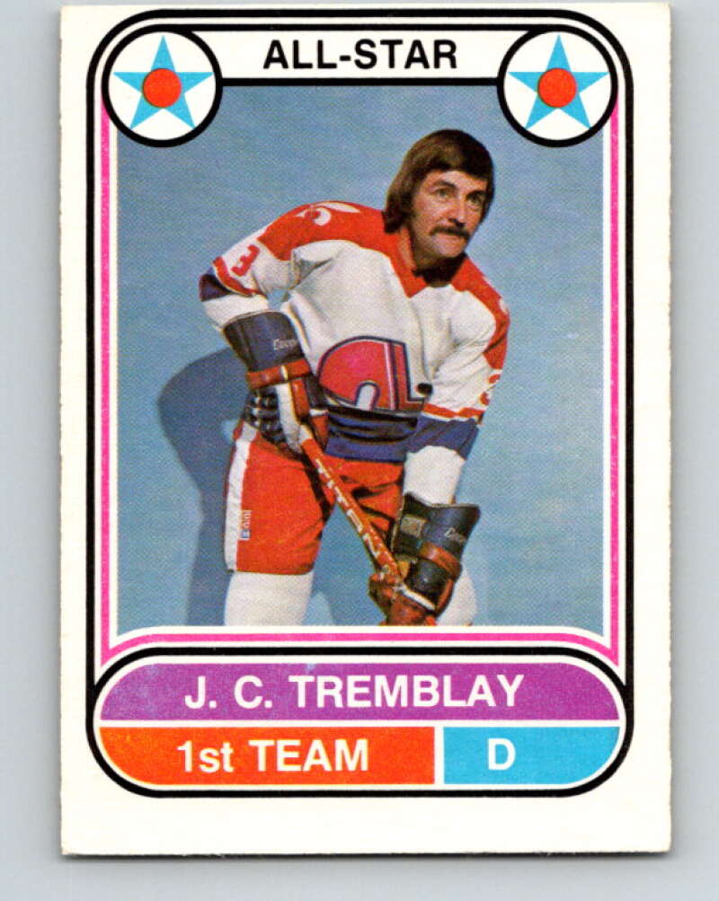 1975-76 WHA O-Pee-Chee #62 J.C. Tremblay AS Quebec Nordiques V7244