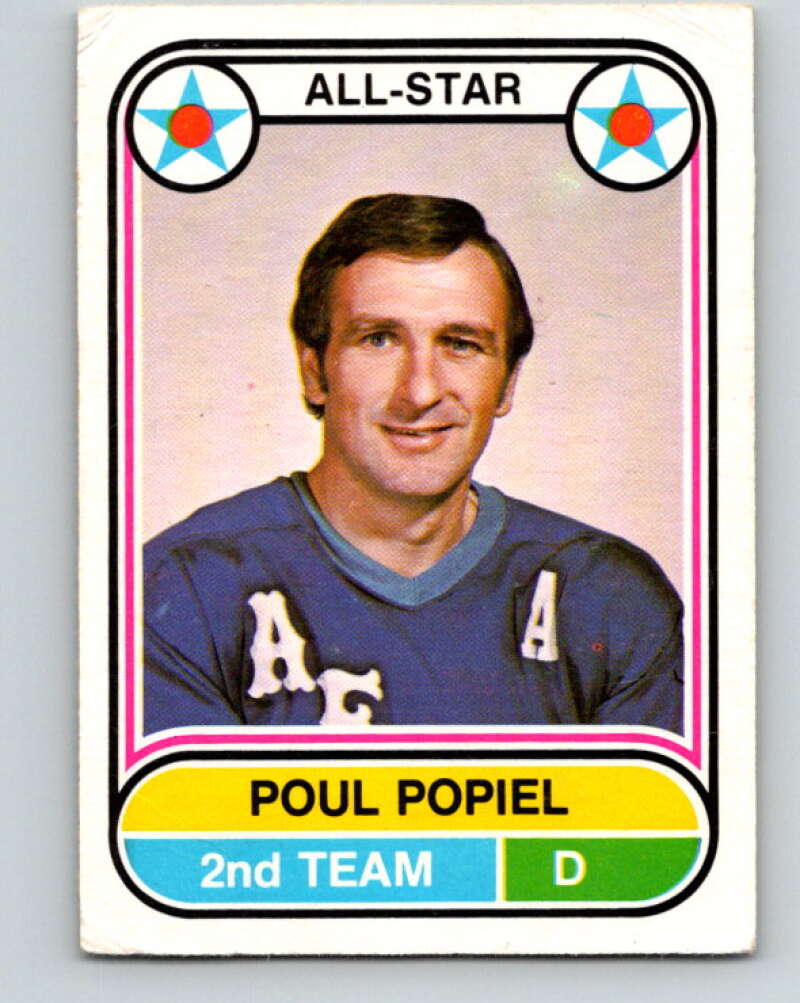 1975-76 WHA O-Pee-Chee #68 Poul Popiel AS Houston Aeros V7251
