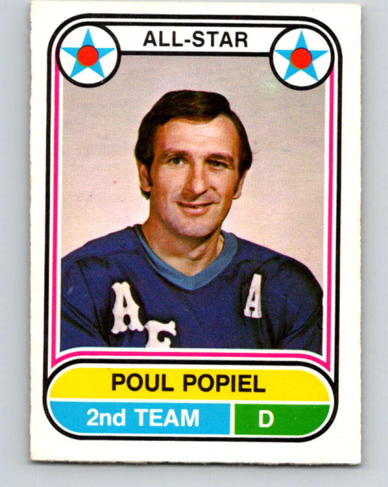 1975-76 WHA O-Pee-Chee #68 Poul Popiel AS Houston Aeros V7252