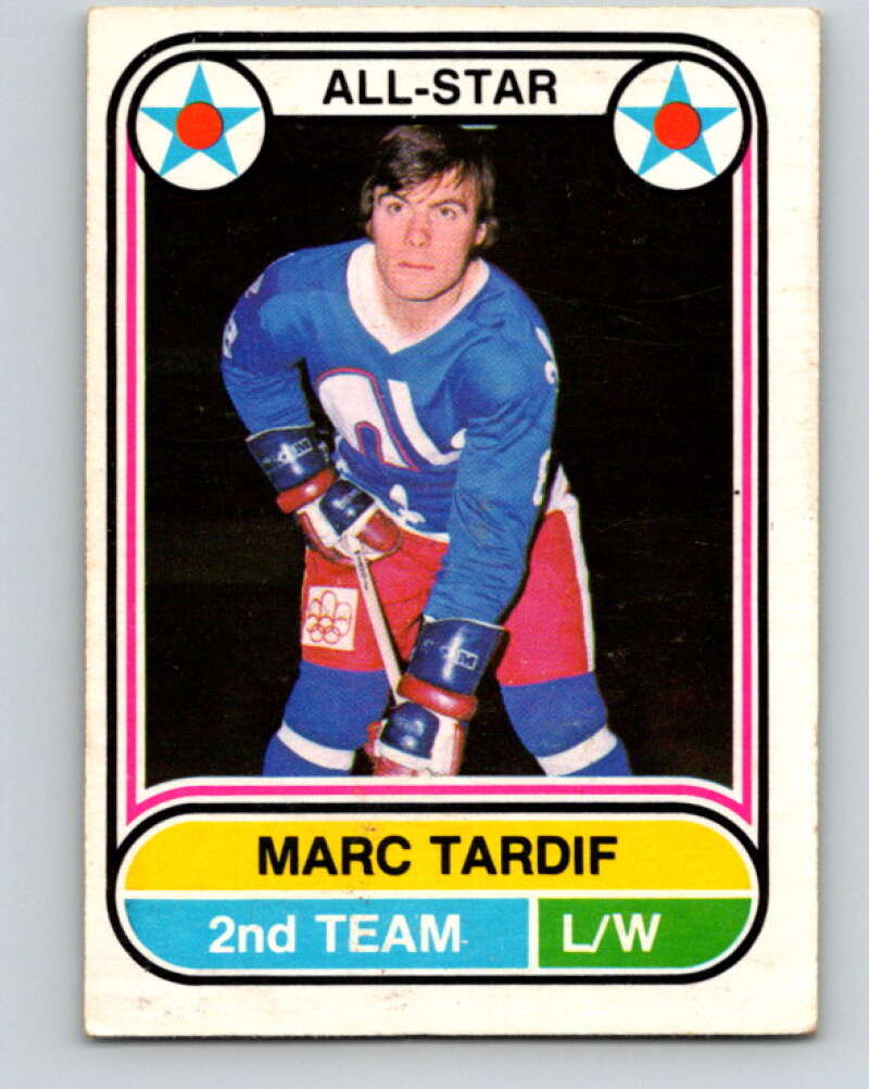 1975-76 WHA O-Pee-Chee #71 Marc Tardif AS Quebec Nordiques V7257
