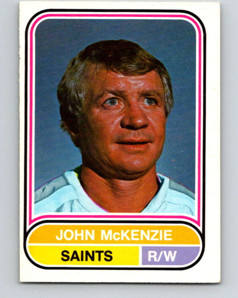 1975-76 WHA O-Pee-Chee #77 John McKenzie Minnesota Fighting Saints V7265