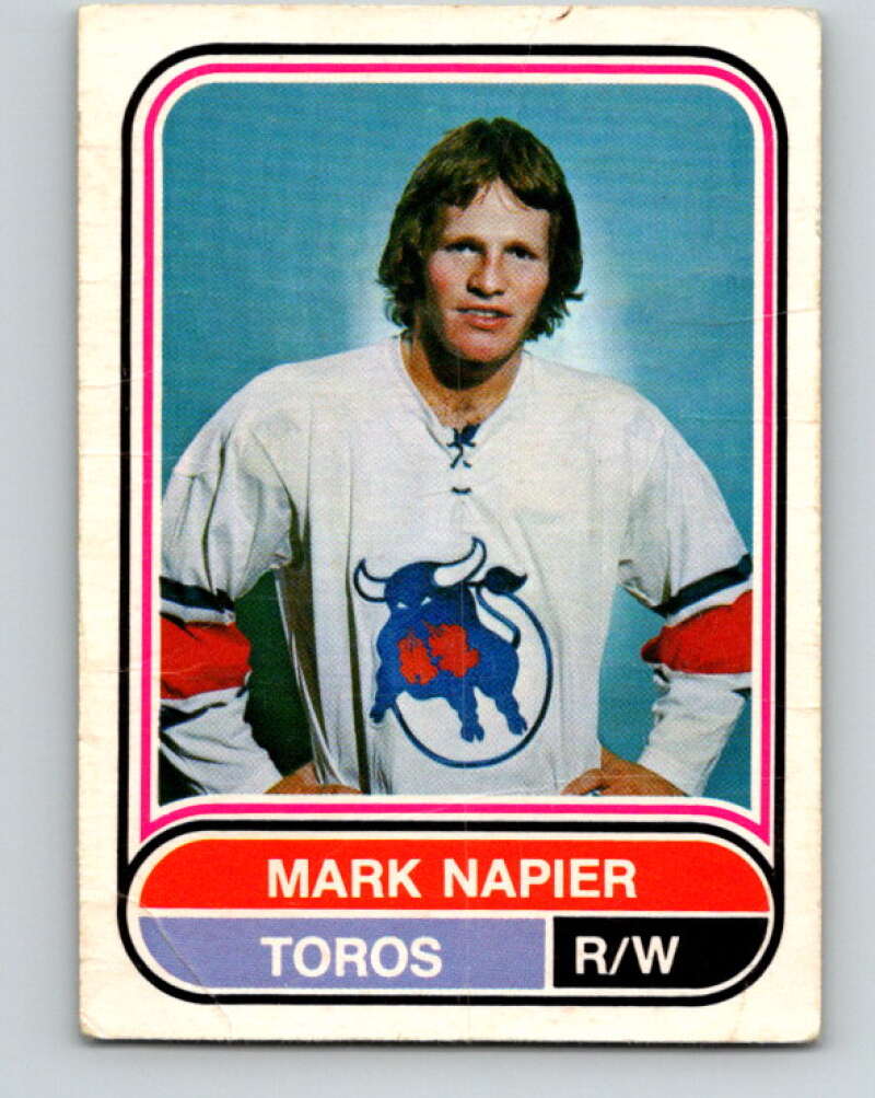 1975-76 WHA O-Pee-Chee #78 Mark Napier RC Rookie Toronto Toros V7269