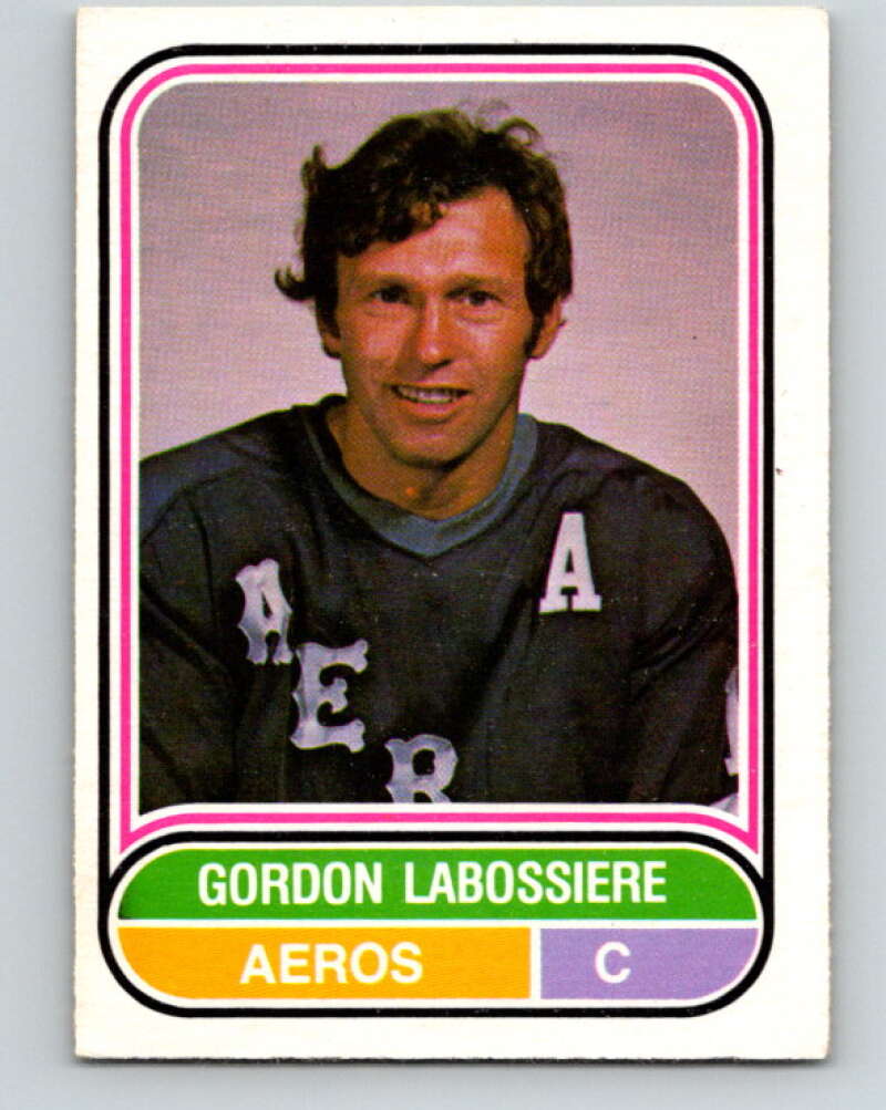 1975-76 WHA O-Pee-Chee #89 Gord Labossiere Houston Aeros V7277