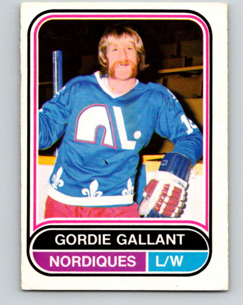 1975-76 WHA O-Pee-Chee #96 Gord Gallant RC Rookie Quebec Nordiques V7283