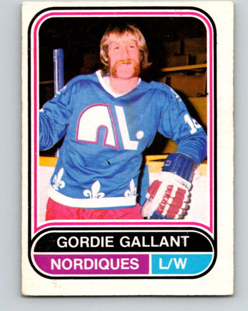 1975-76 WHA O-Pee-Chee #96 Gord Gallant RC Rookie Quebec Nordiques V7284