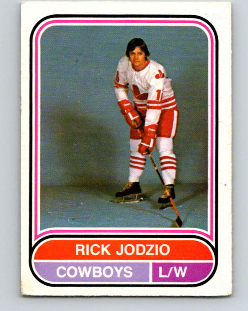 1975-76 WHA O-Pee-Chee #99 Rick Jodzio RC Rookie Calgary Cowboys V7289