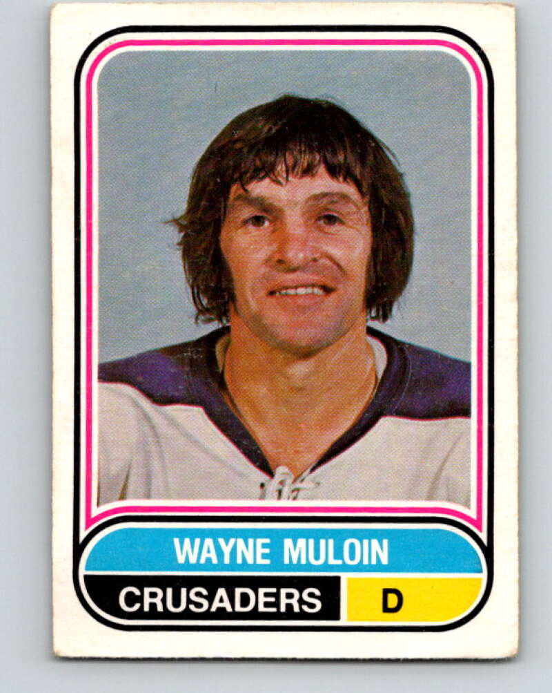 1975-76 WHA O-Pee-Chee #102 Wayne Muloin RC Rookie Cleveland Crusaders V7291