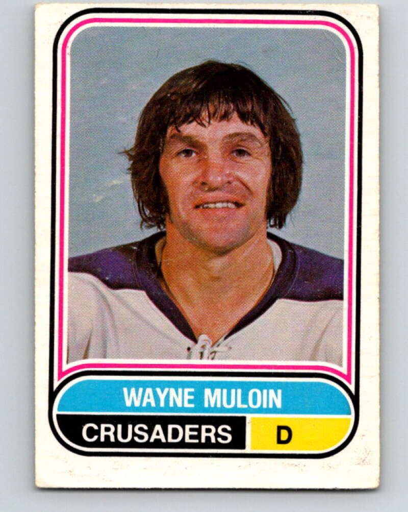 1975-76 WHA O-Pee-Chee #102 Wayne Muloin RC Rookie Cleveland Crusaders V7292