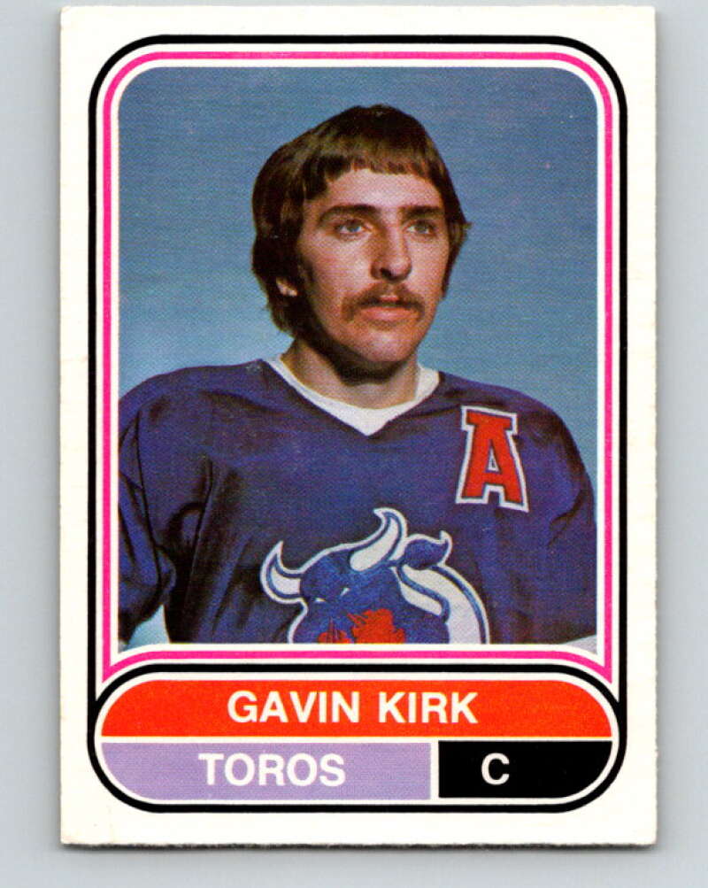 1975-76 WHA O-Pee-Chee #103 Gavin Kirk RC Rookie Toronto Toros V7294
