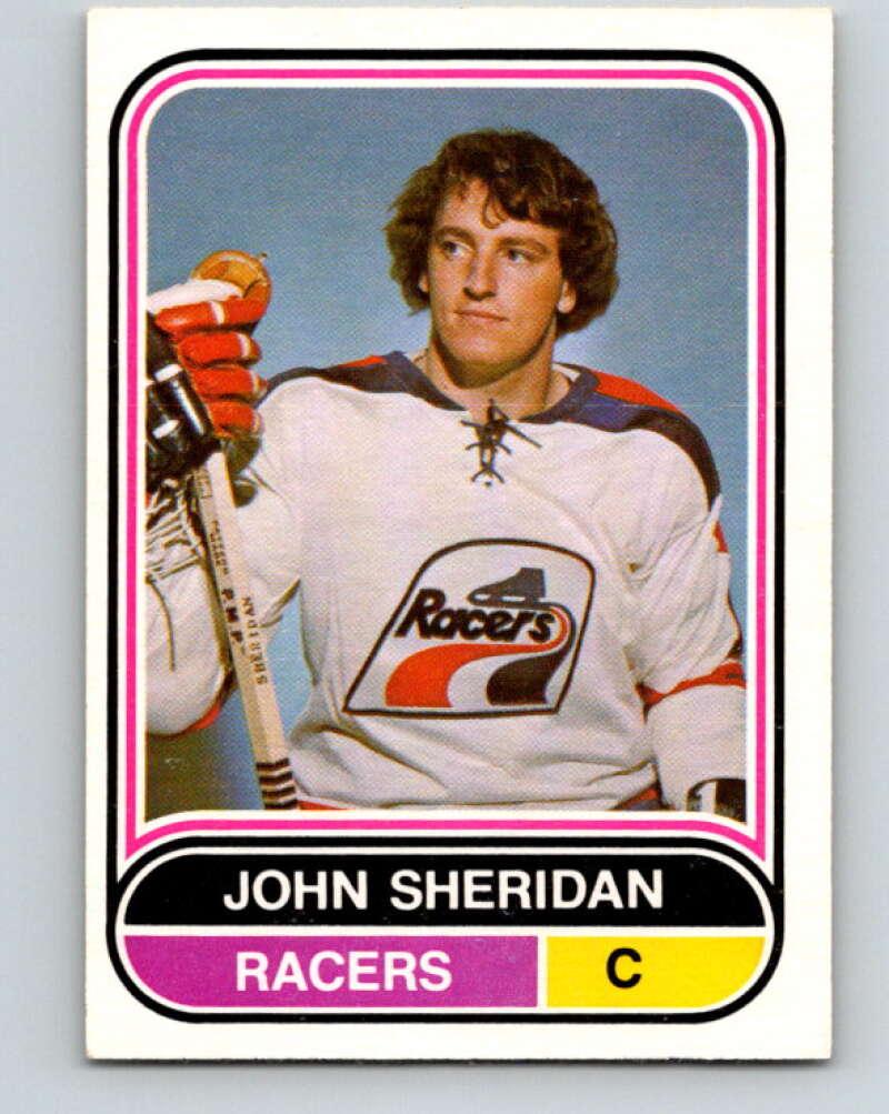 1975-76 WHA O-Pee-Chee #107 John Sheridan RC Rookie Indianapolis Racers V7302