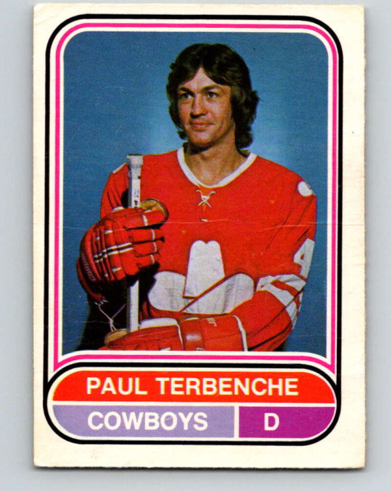 1975-76 WHA O-Pee-Chee #112 Paul Terbenche Calgary Cowboys V7304