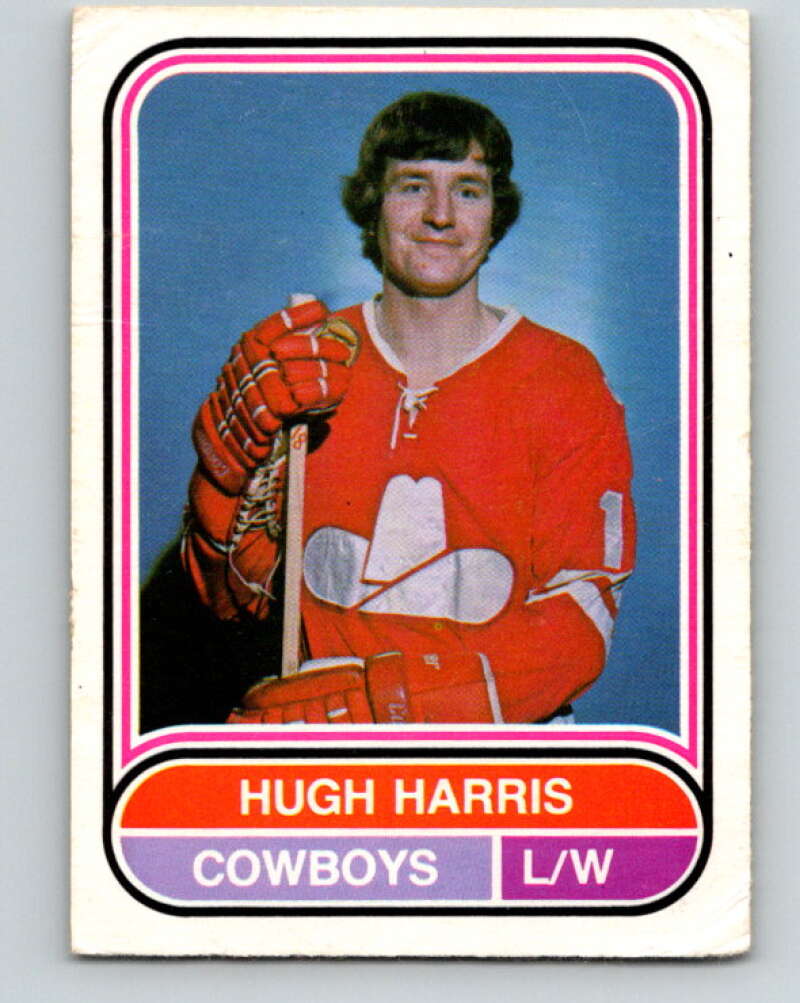 1975-76 WHA O-Pee-Chee #118 Hugh Harris RC Rookie Calgary Cowboys V7315