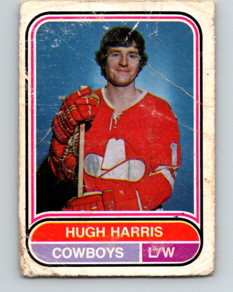 1975-76 WHA O-Pee-Chee #118 Hugh Harris RC Rookie Calgary Cowboys V7316