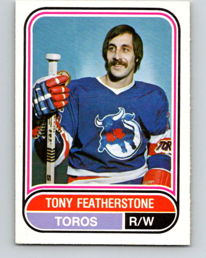 1975-76 WHA O-Pee-Chee #122 Tony Featherstone Toronto Toros V7323