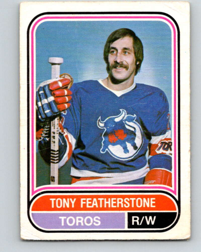 1975-76 WHA O-Pee-Chee #122 Tony Featherstone Toronto Toros V7324