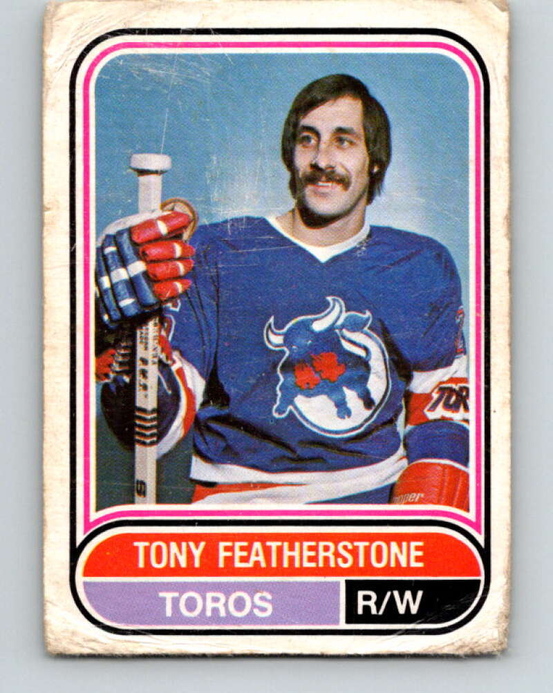 1975-76 WHA O-Pee-Chee #122 Tony Featherstone Toronto Toros V7325