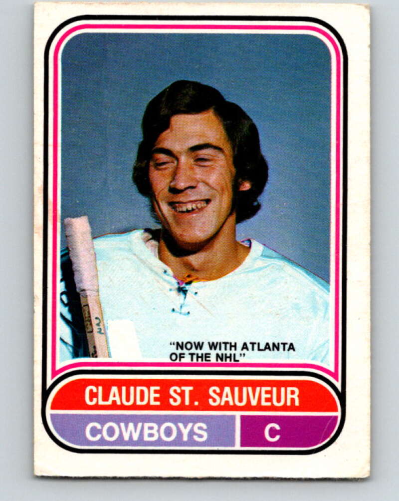 1975-76 WHA O-Pee-Chee #124 Claude St. Sauveur Calgary Cowboys V7327