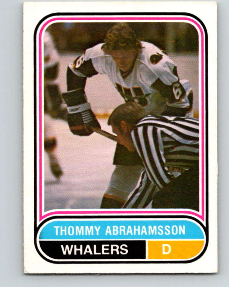 1975-76 WHA O-Pee-Chee #127 Thommy Abrahamsson RC Rookie Whalers V7334