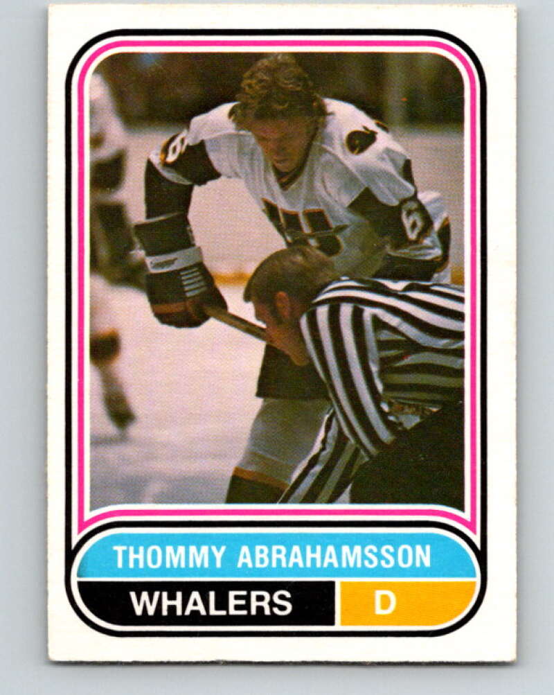 1975-76 WHA O-Pee-Chee #127 Thommy Abrahamsson RC Rookie Whalers V7335