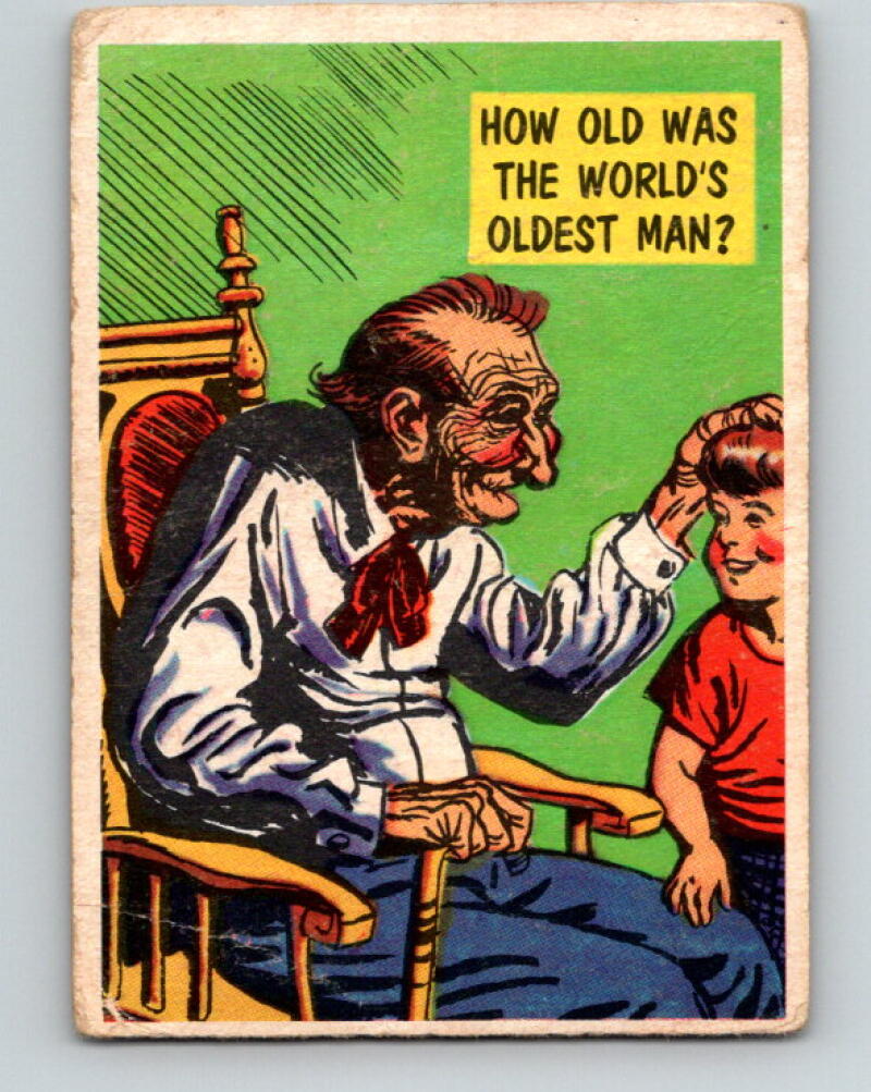 1957 Topps Isolation Booth #4 How old was the world's oldest man? V7344